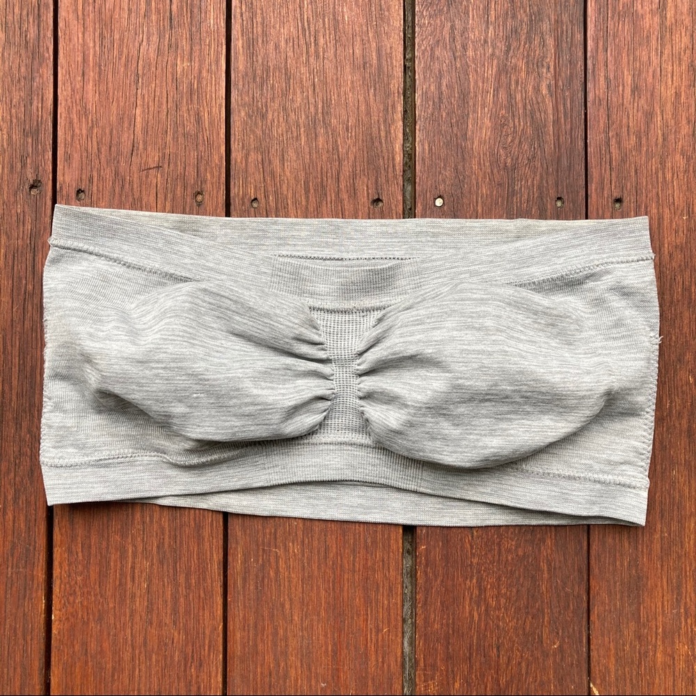 Grey Strapless Bandeau Bra